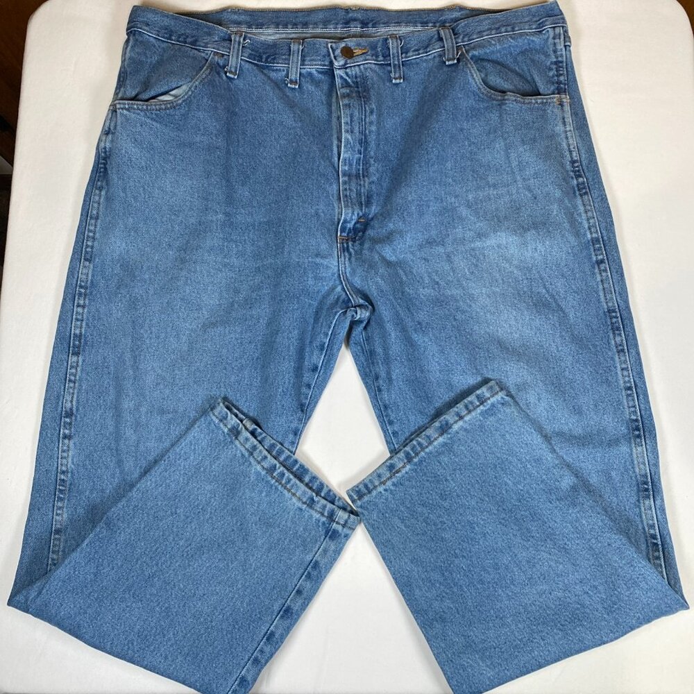 Wrangler Rustler Regular Fit Straight Leg 1087619SW Men's Jeans 44x30 Blue 100%